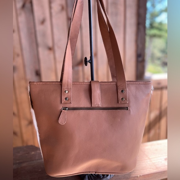🎁😍Genuine Cowhide & Leather Tote Satchel Boho Bag Western New Cowgirl gift - Picture 6 of 9